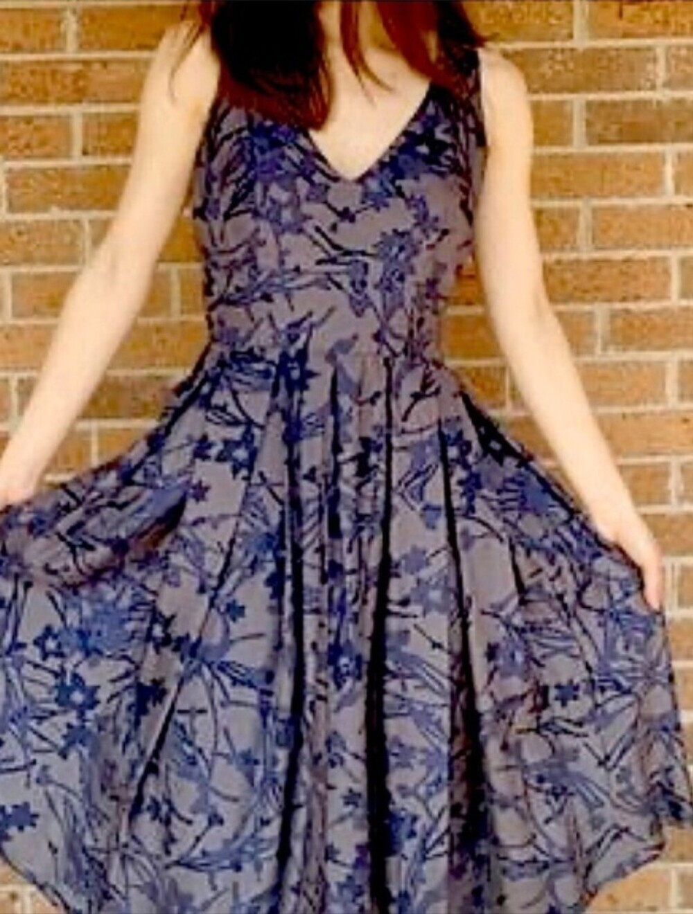 Martin + Osa Lavender Floral V-Neck Dress